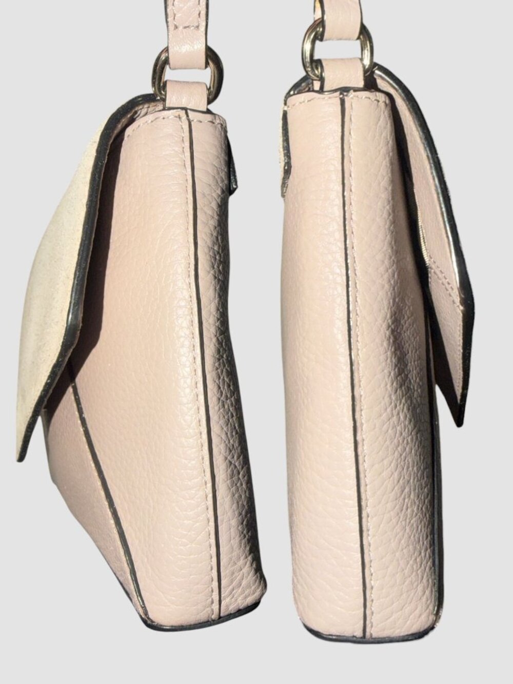 Kate Spade Spencer Court Monday Taupe Suede and Leather Envelope Crossbody Bag - Picture 5 of 10